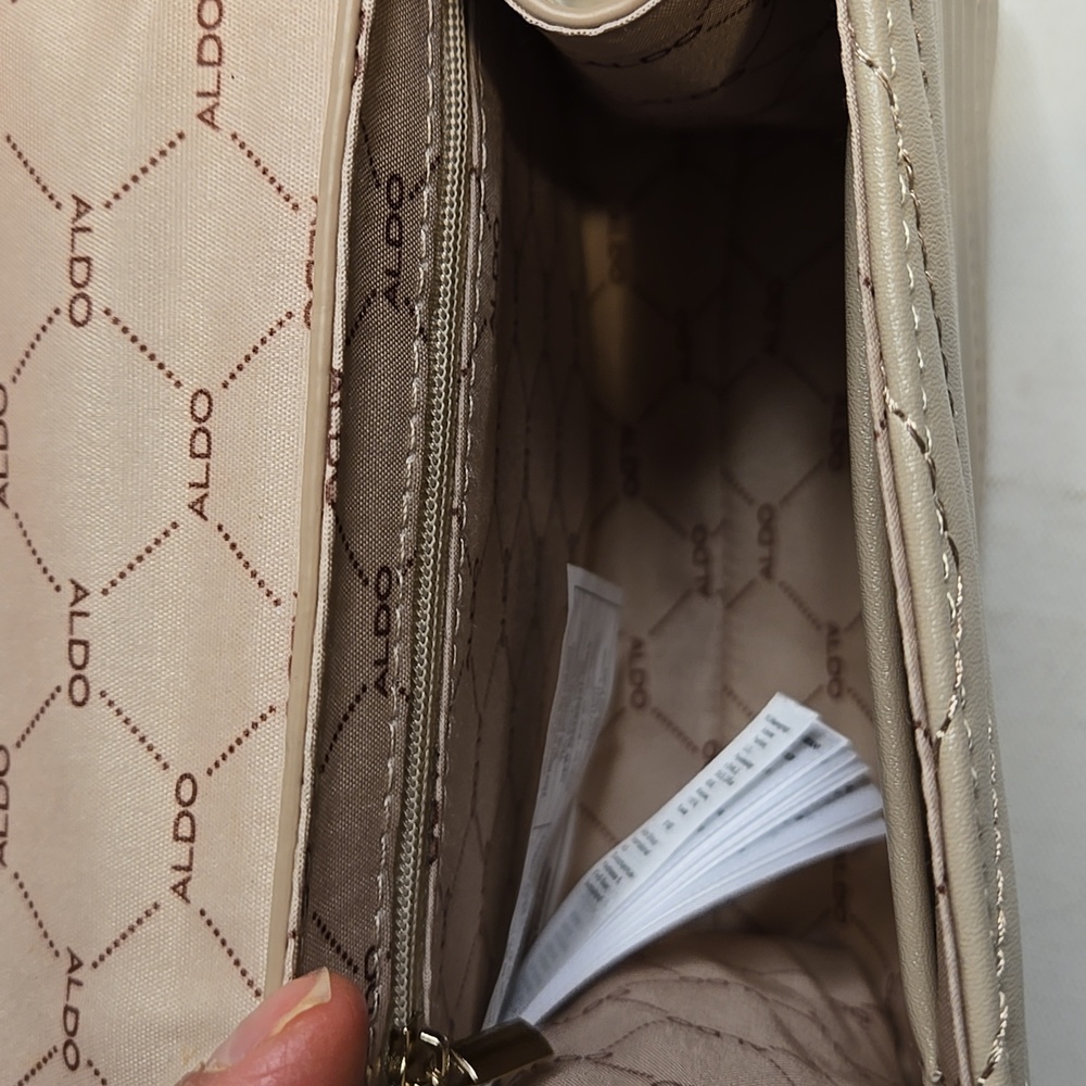 Mini Aldo Sherpa Bag with top handle and adjustable crossbody or shoulder strap - Picture 4 of 5